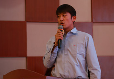 杭州?？低晹?shù)字技術(shù)股份有限公司產(chǎn)品經(jīng)理朱磊分享“致力于成為公共安全領(lǐng)域領(lǐng)先的整體解決方案提供商”